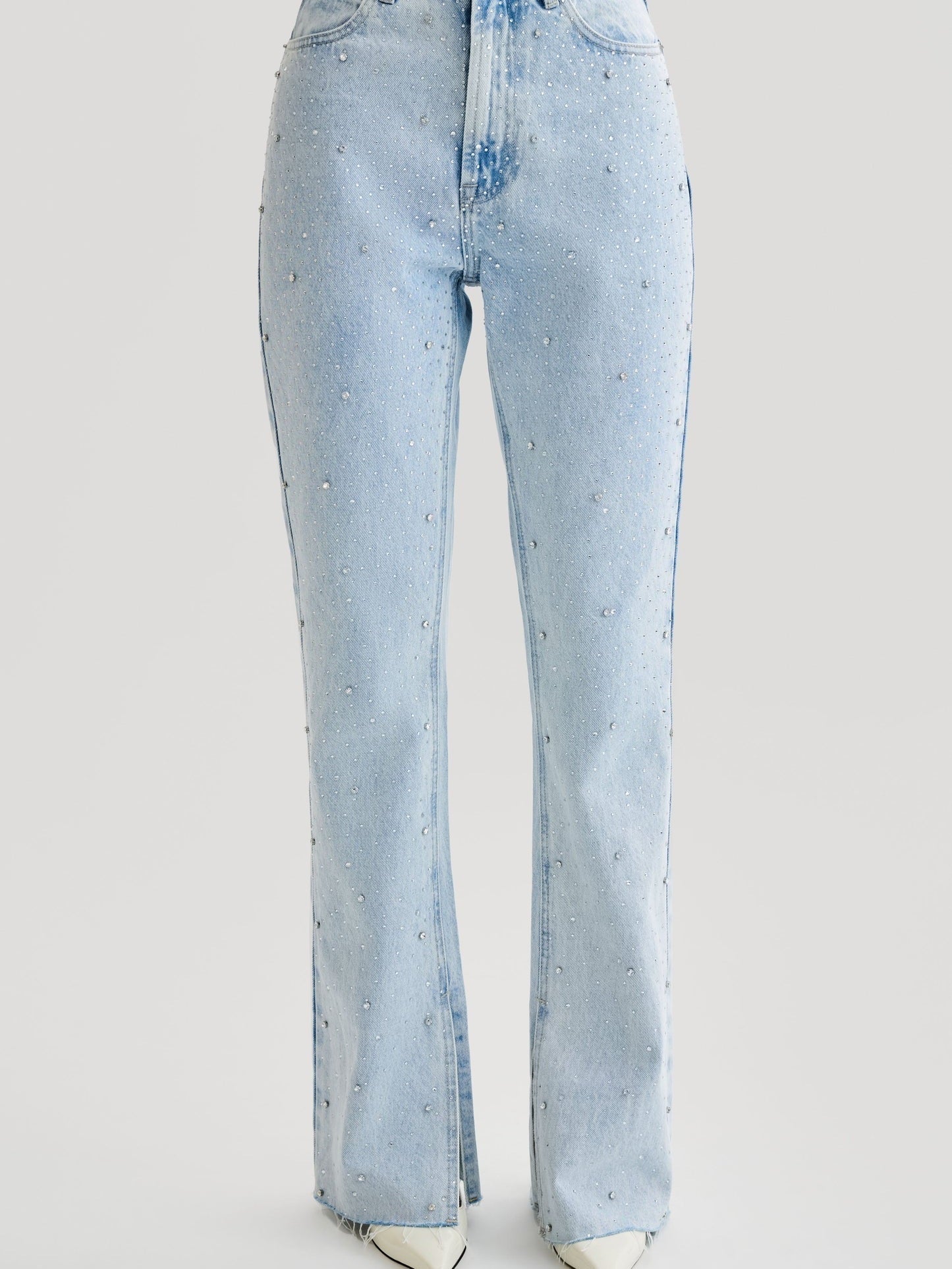 Embellished Wide Leg Jeans