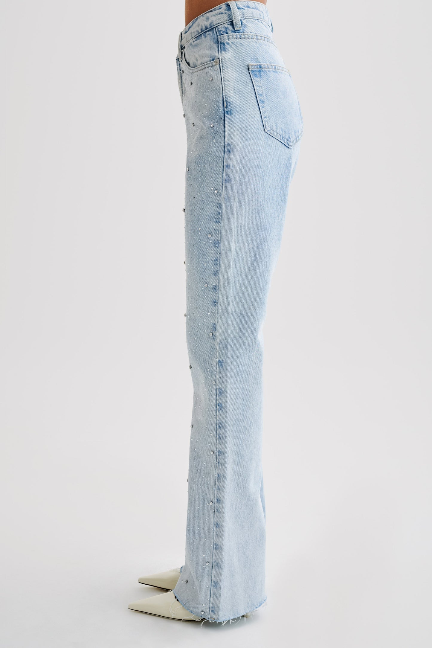 Embellished Wide Leg Jeans