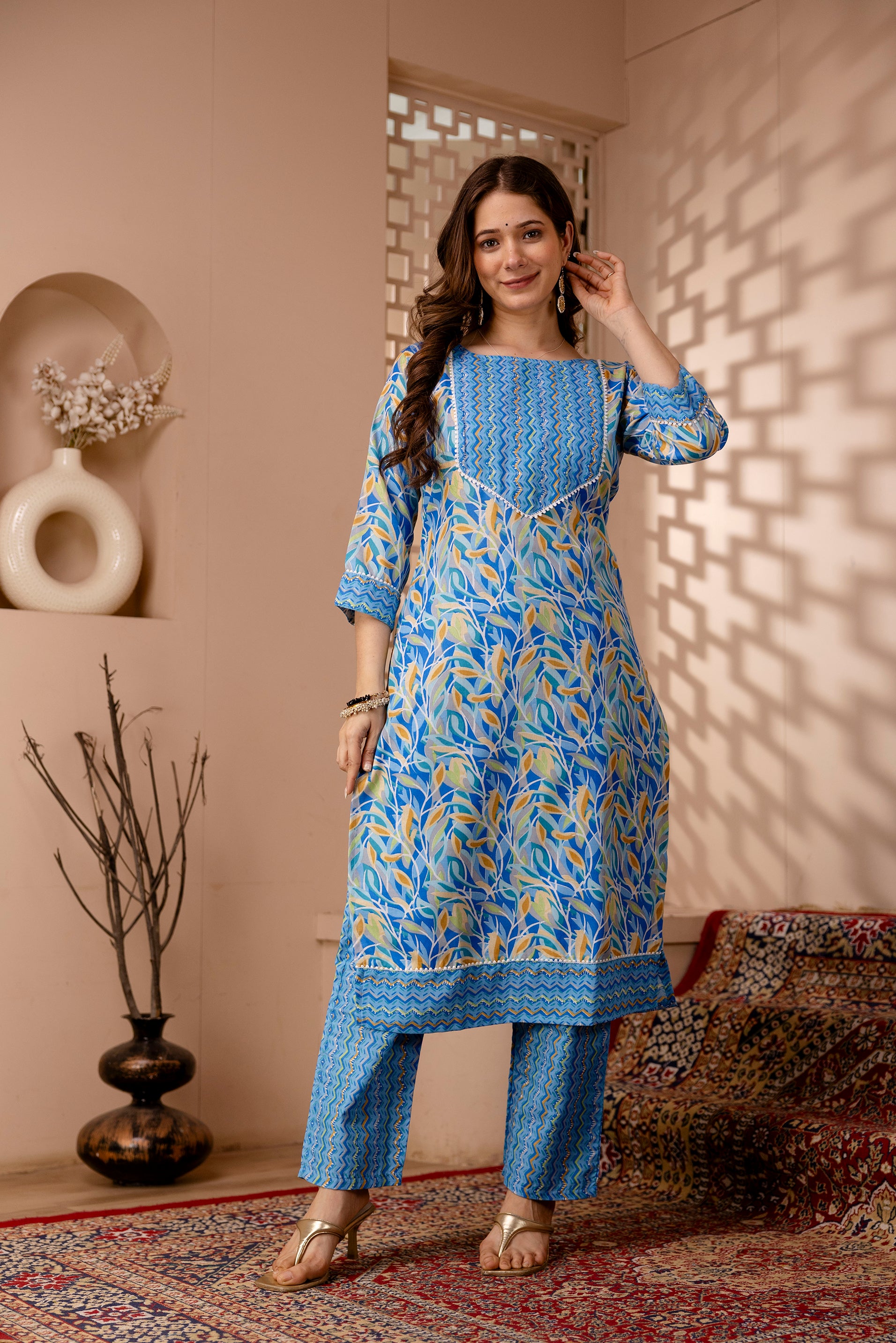 Tropical Bloom Printed Suit Set