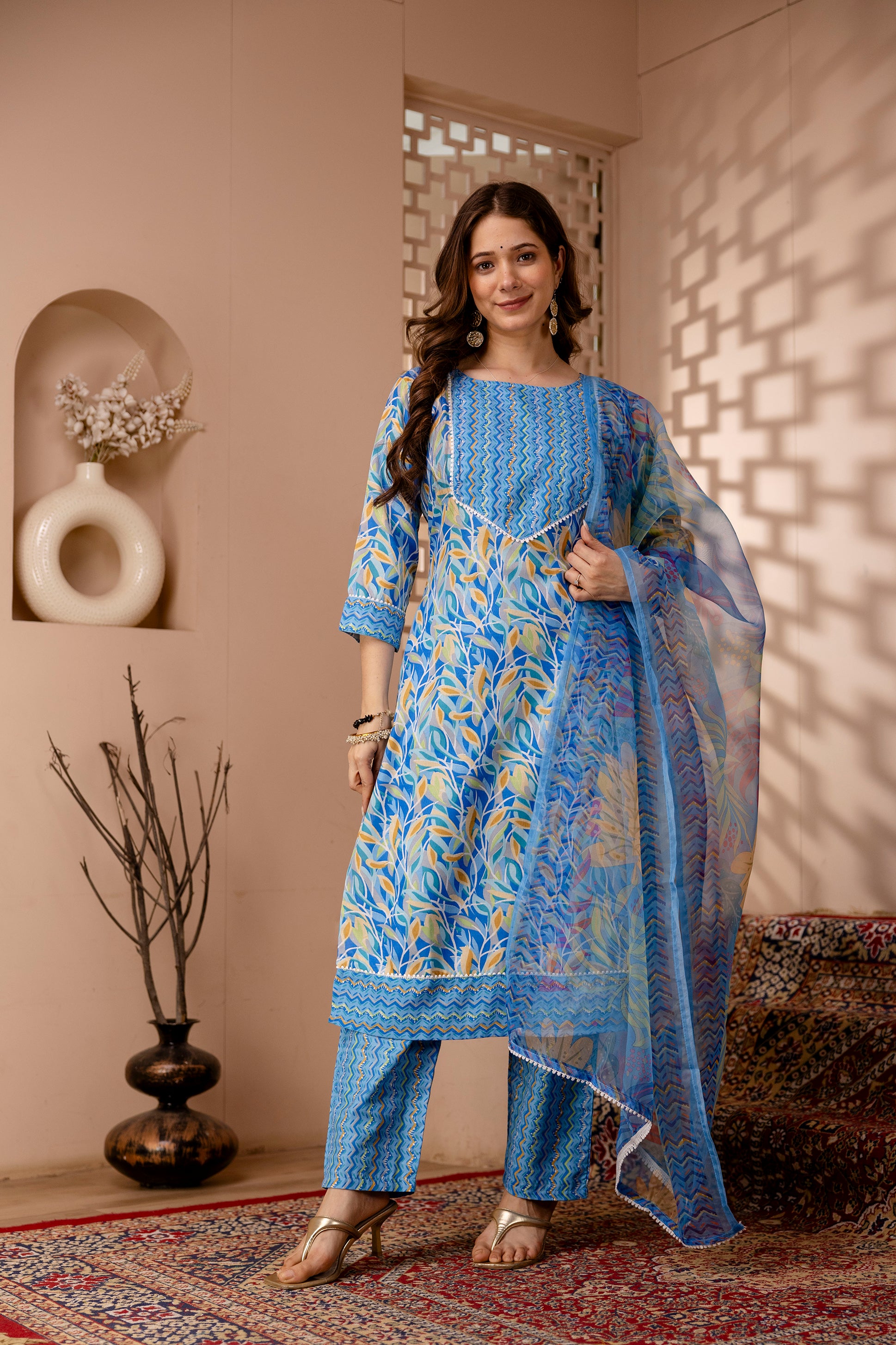 Tropical Bloom Printed Suit Set