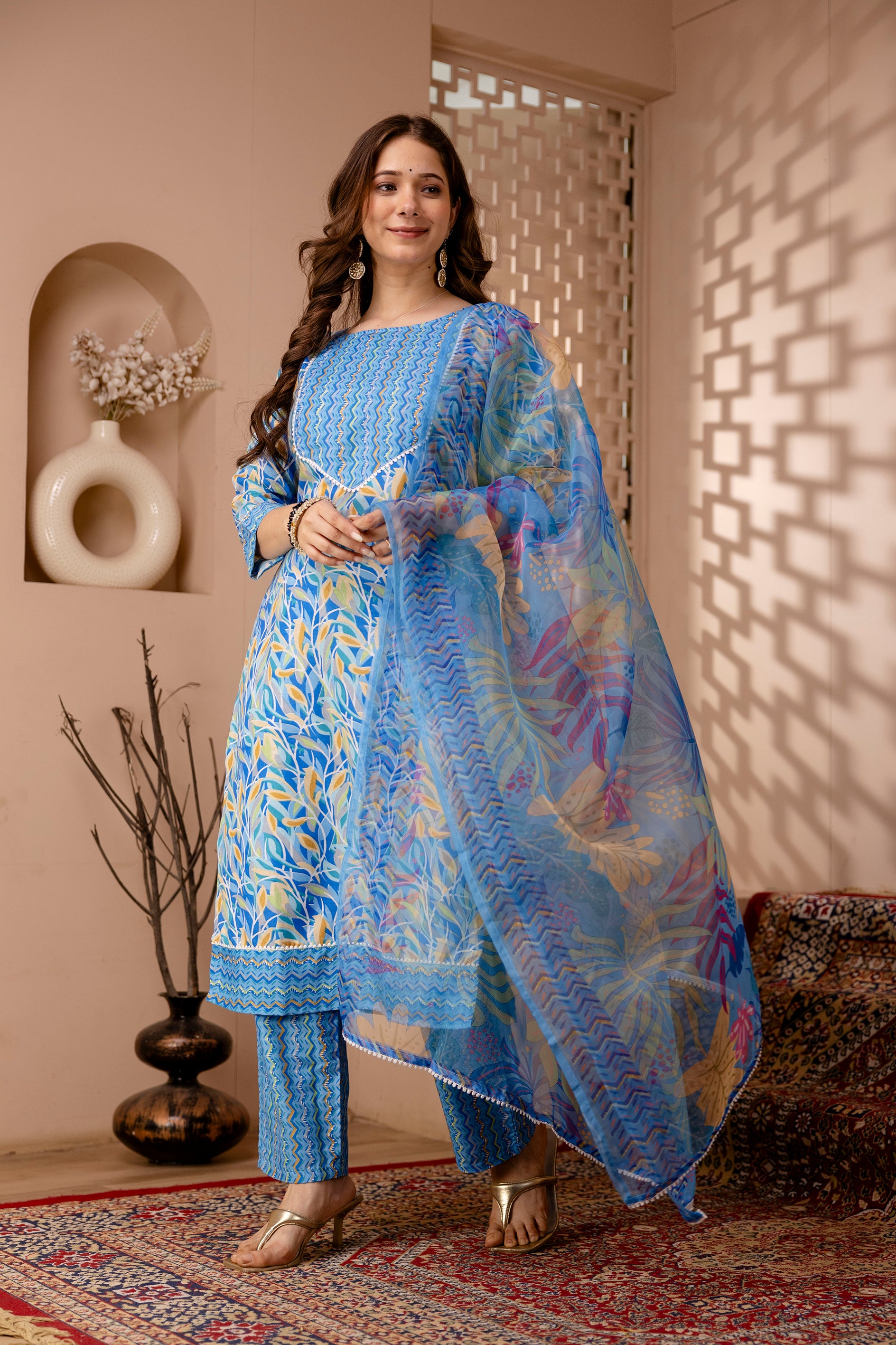Tropical Bloom Printed Suit Set