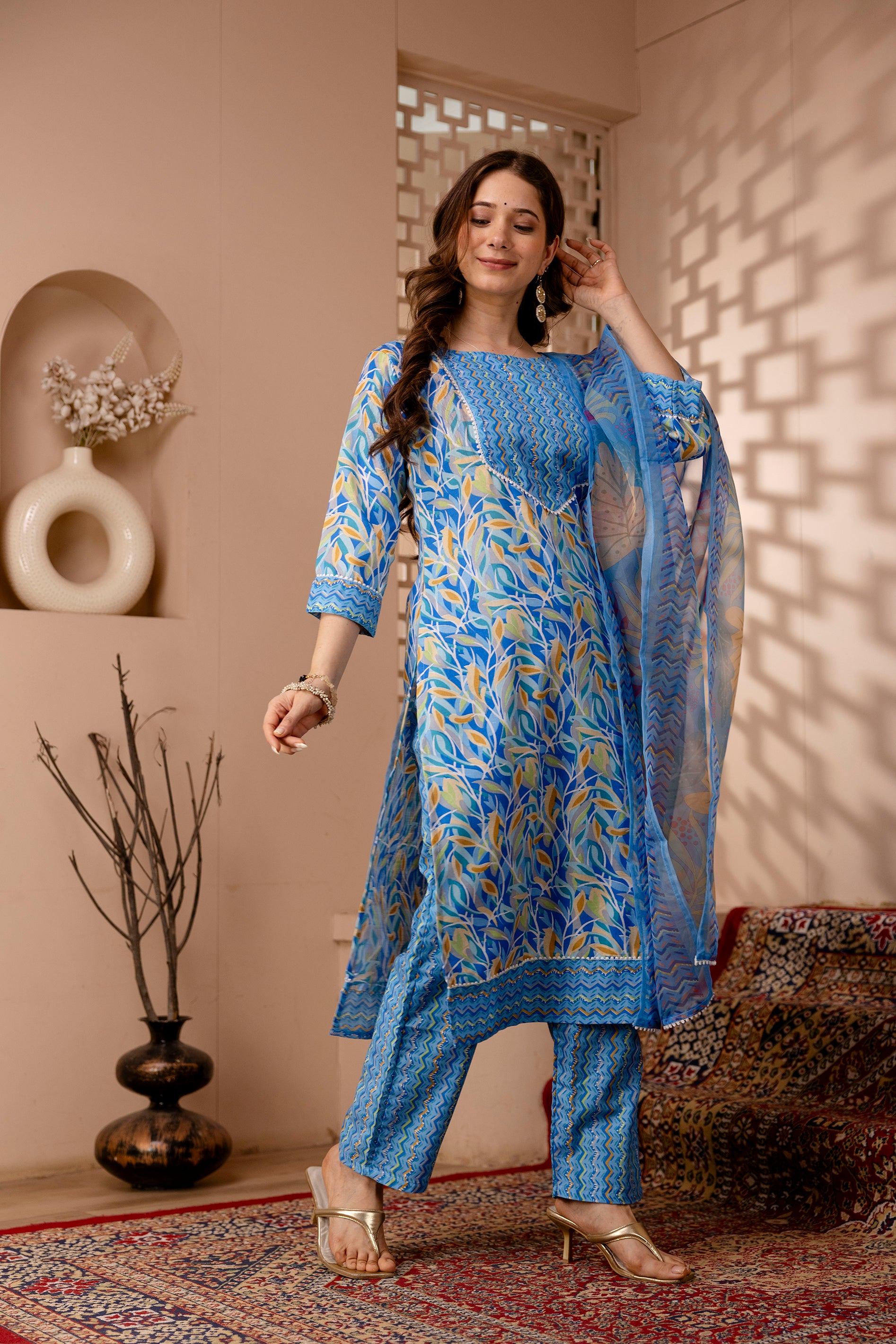 Tropical Bloom Printed Suit Set