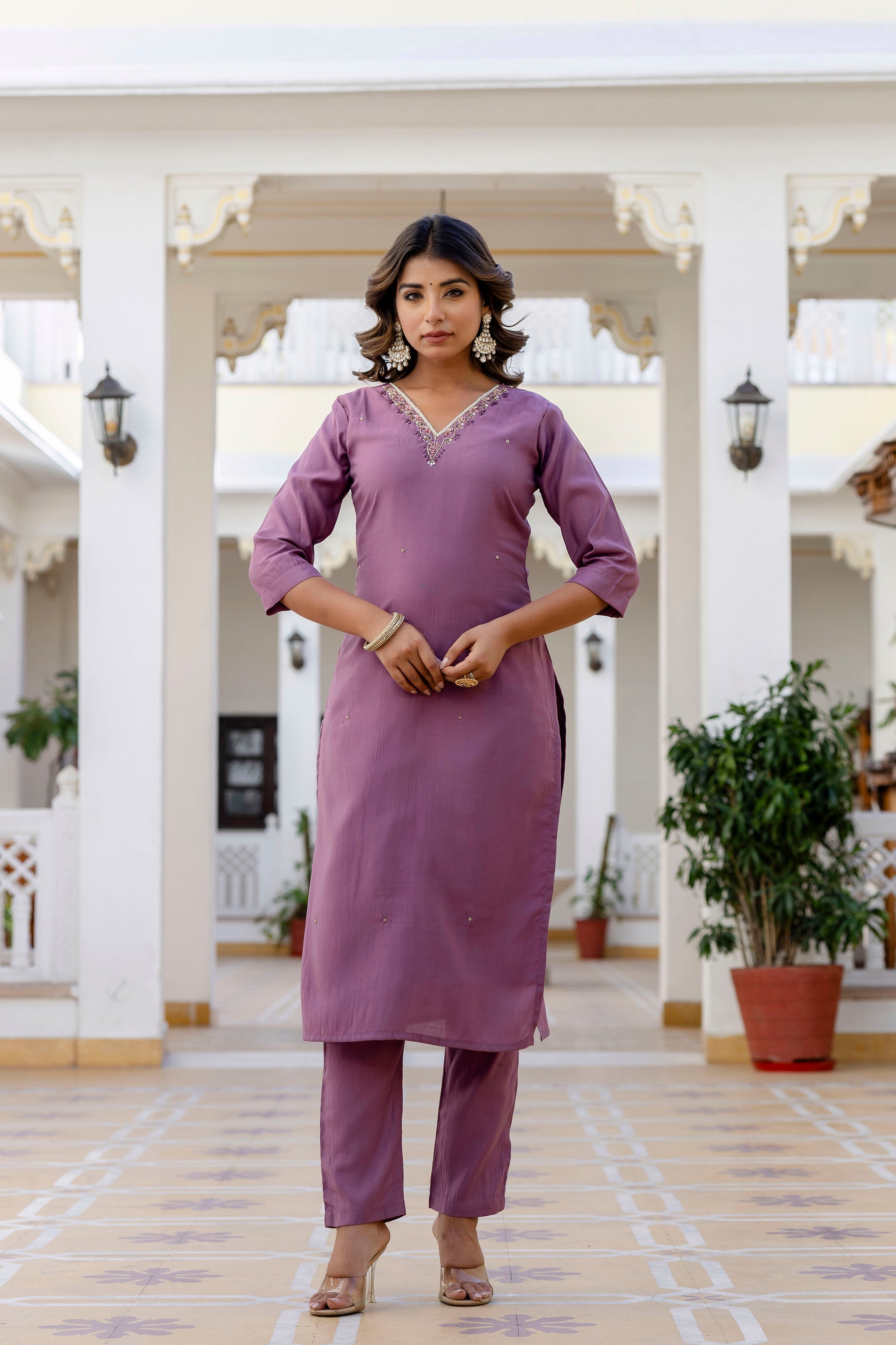 Royal Mauve Elegance Suit Set