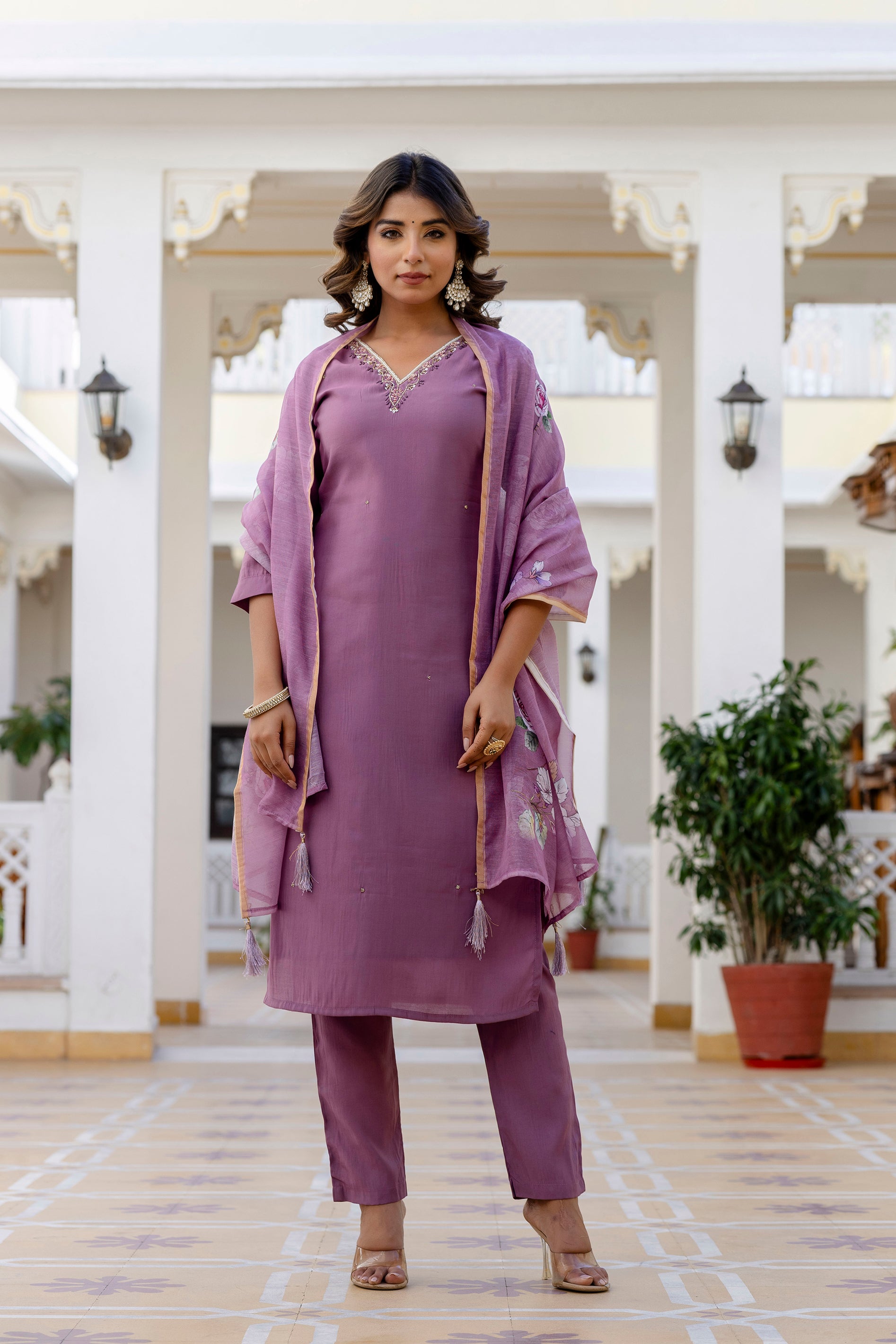 Royal Mauve Elegance Suit Set