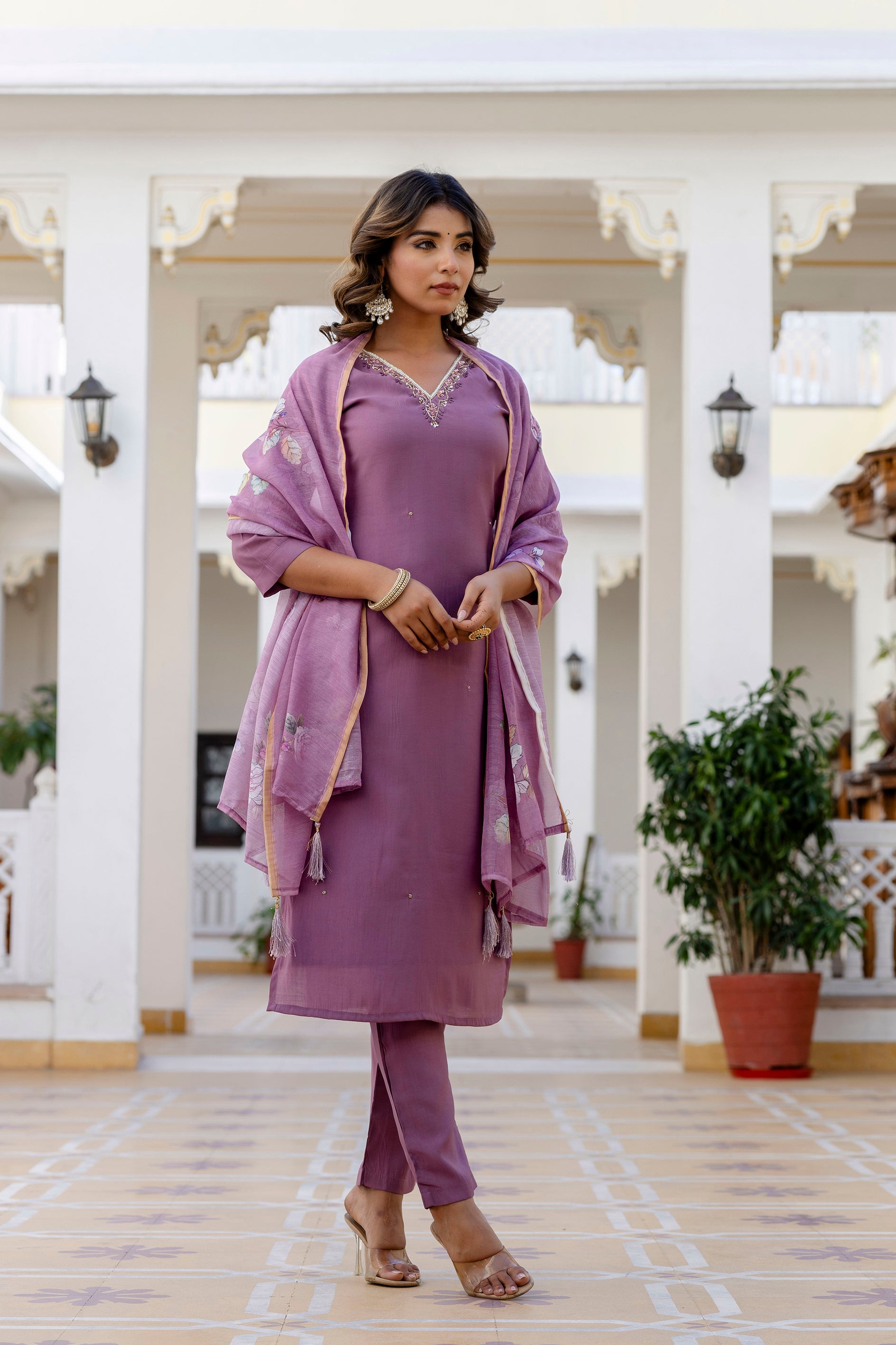 Royal Mauve Elegance Suit Set