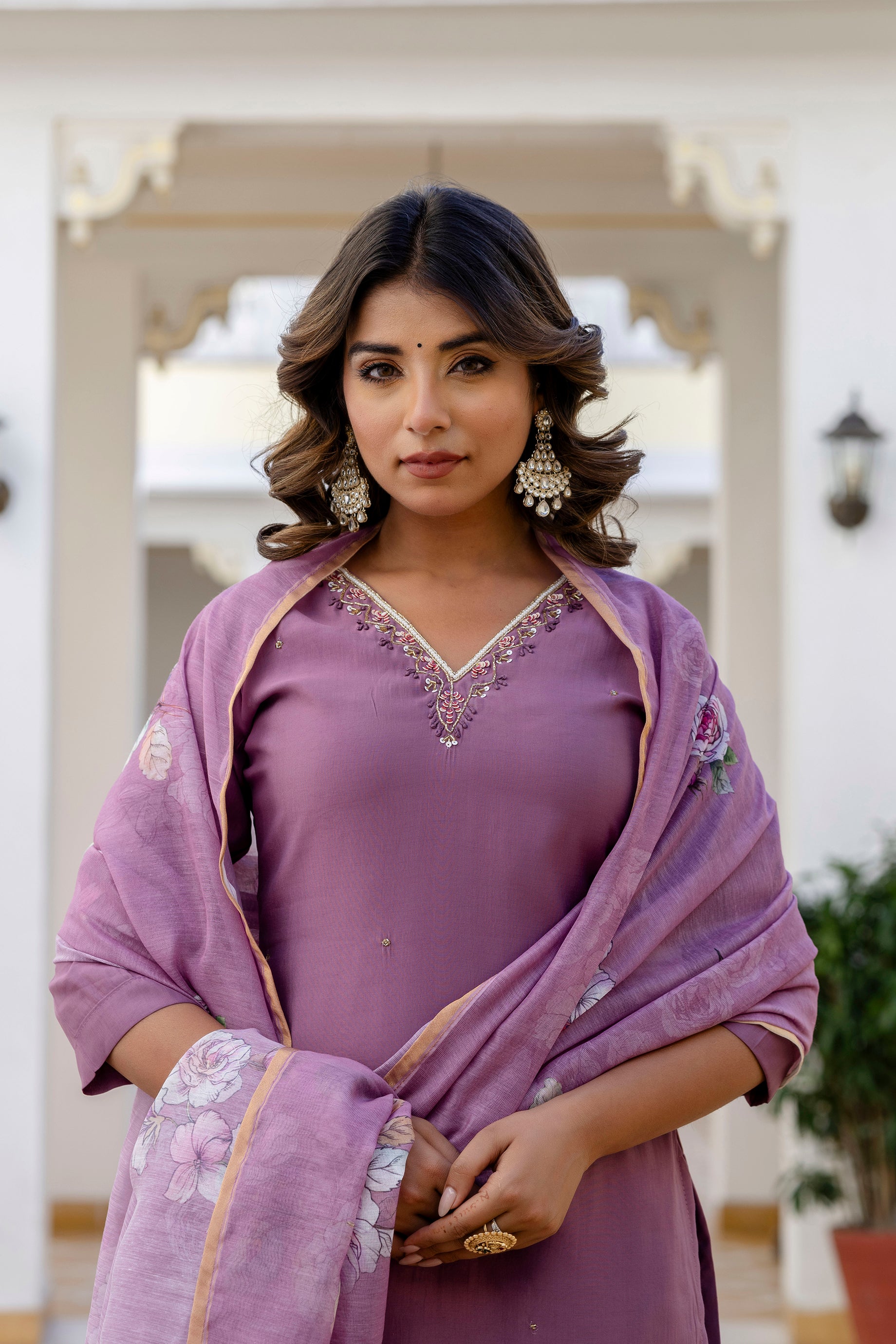 Royal Mauve Elegance Suit Set