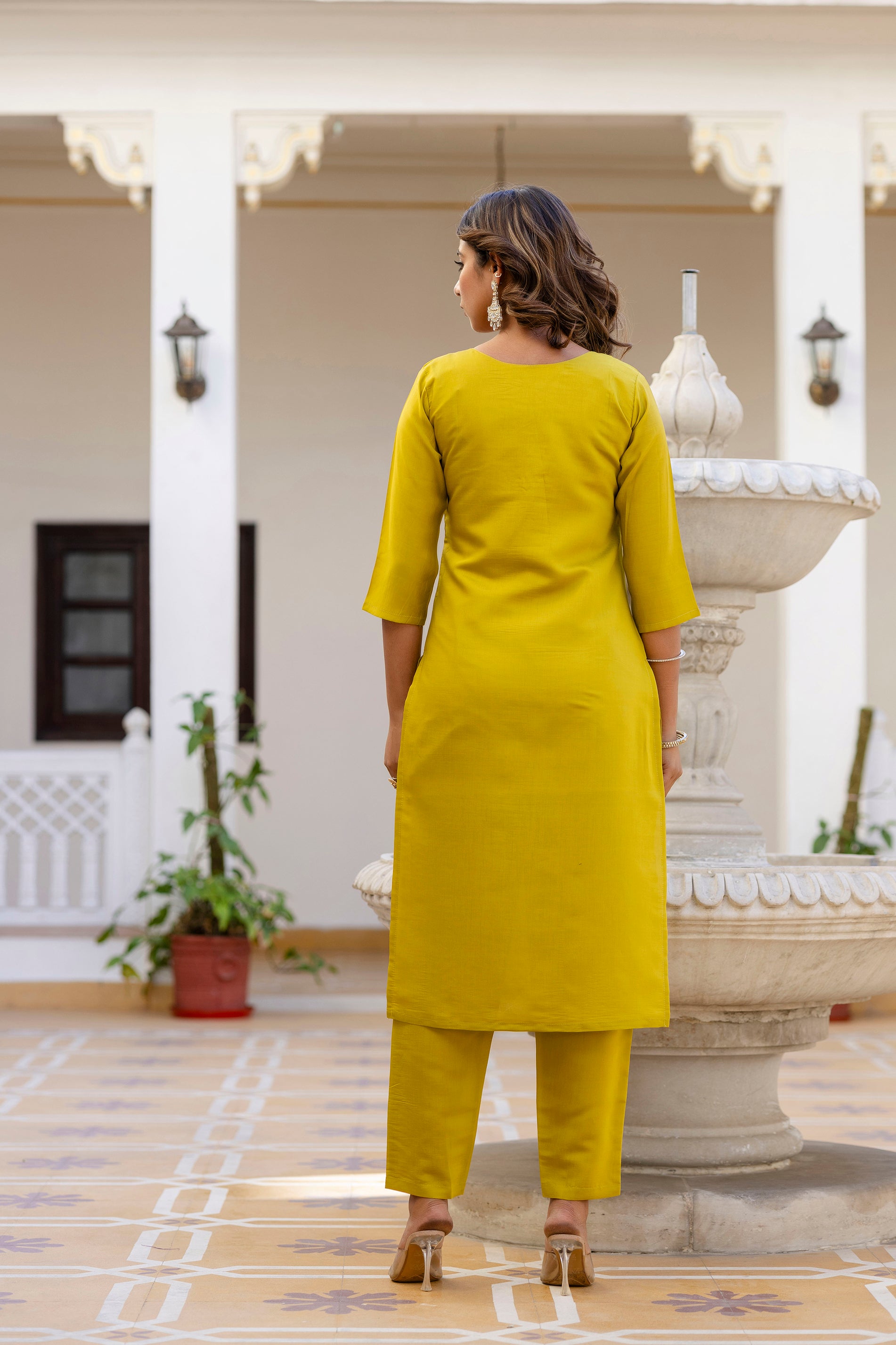 Mustard Elegance Embroidered Kurta Set 🌼