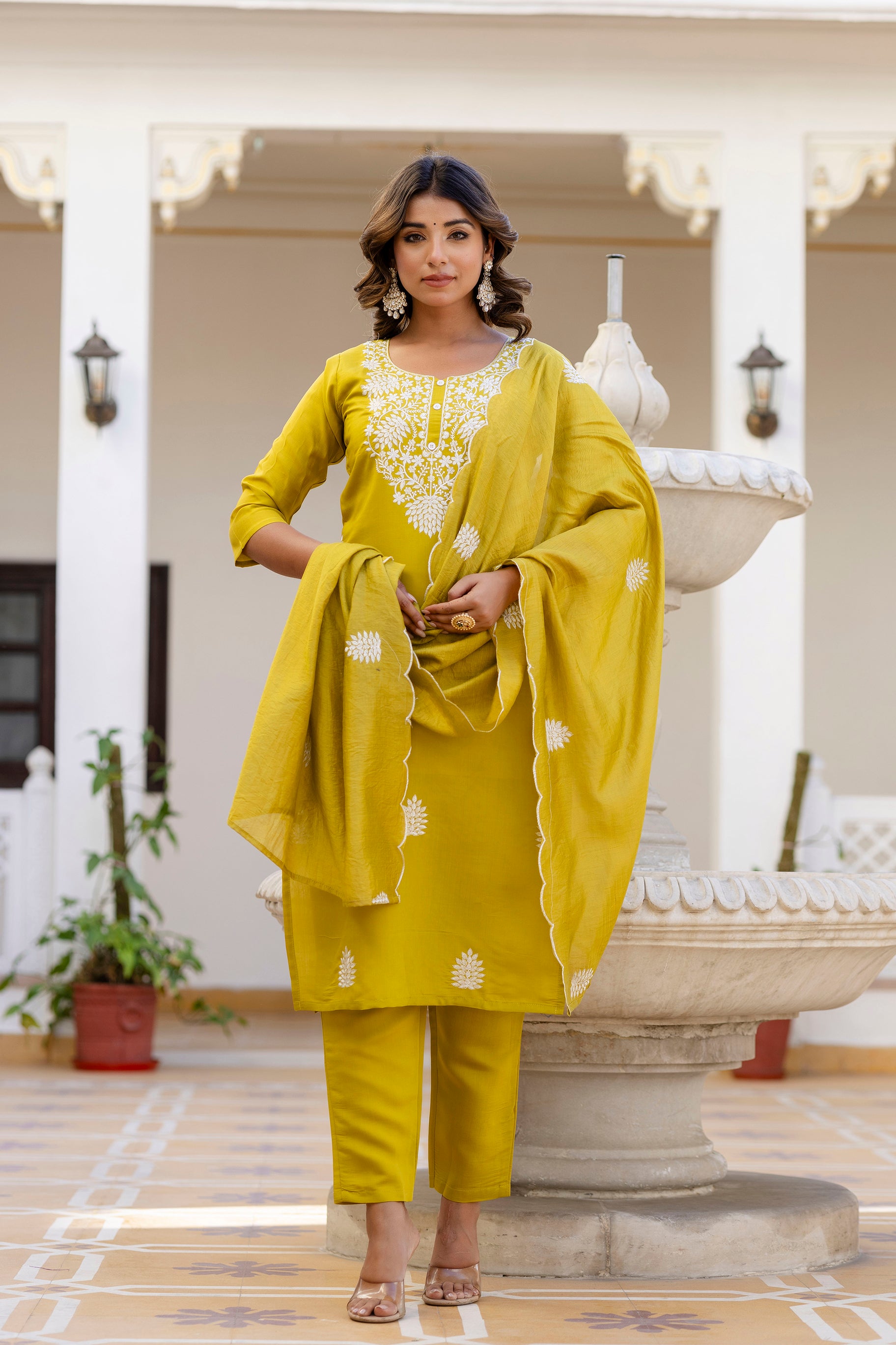 Mustard Elegance Embroidered Kurta Set 🌼