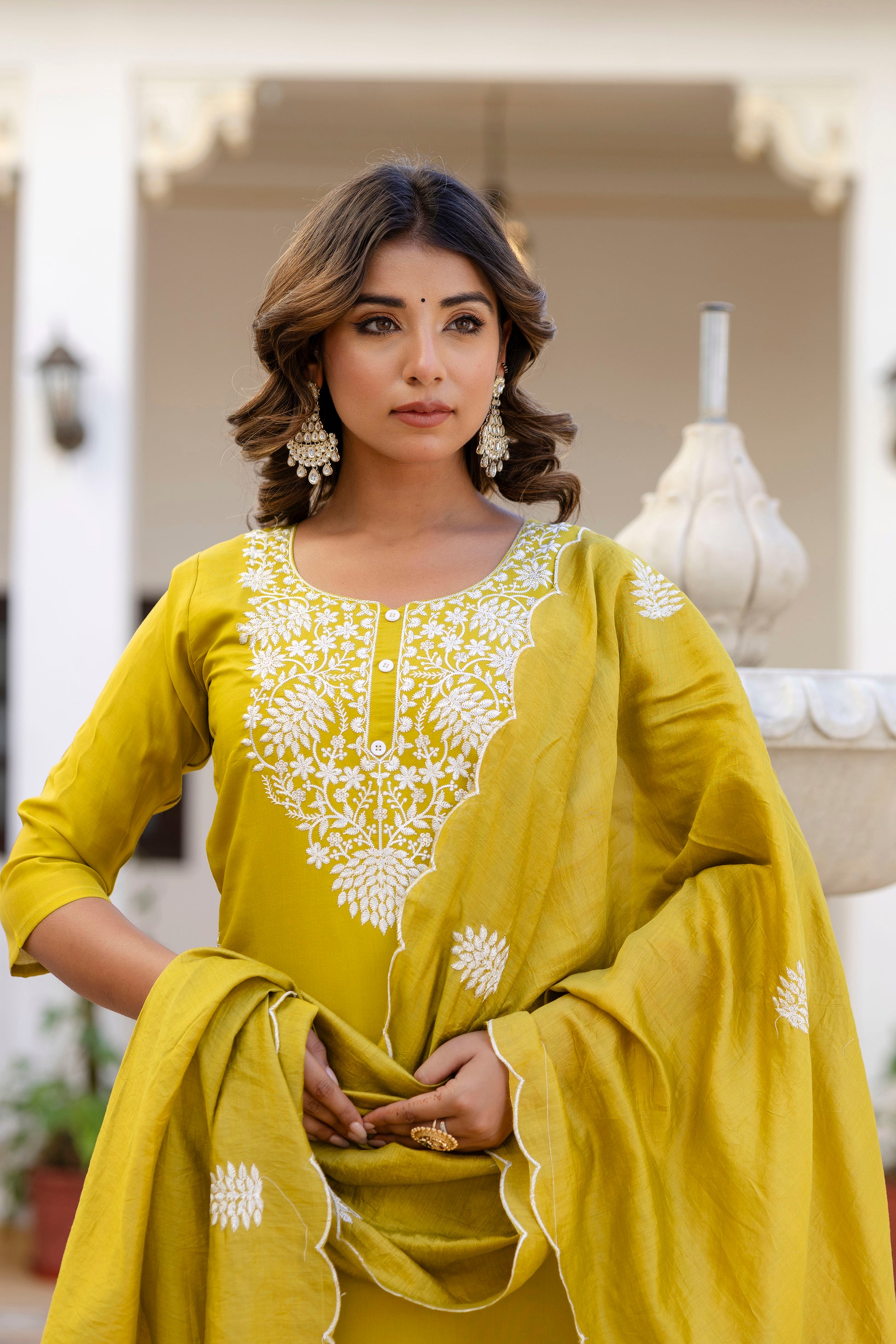 Mustard Elegance Embroidered Kurta Set 🌼