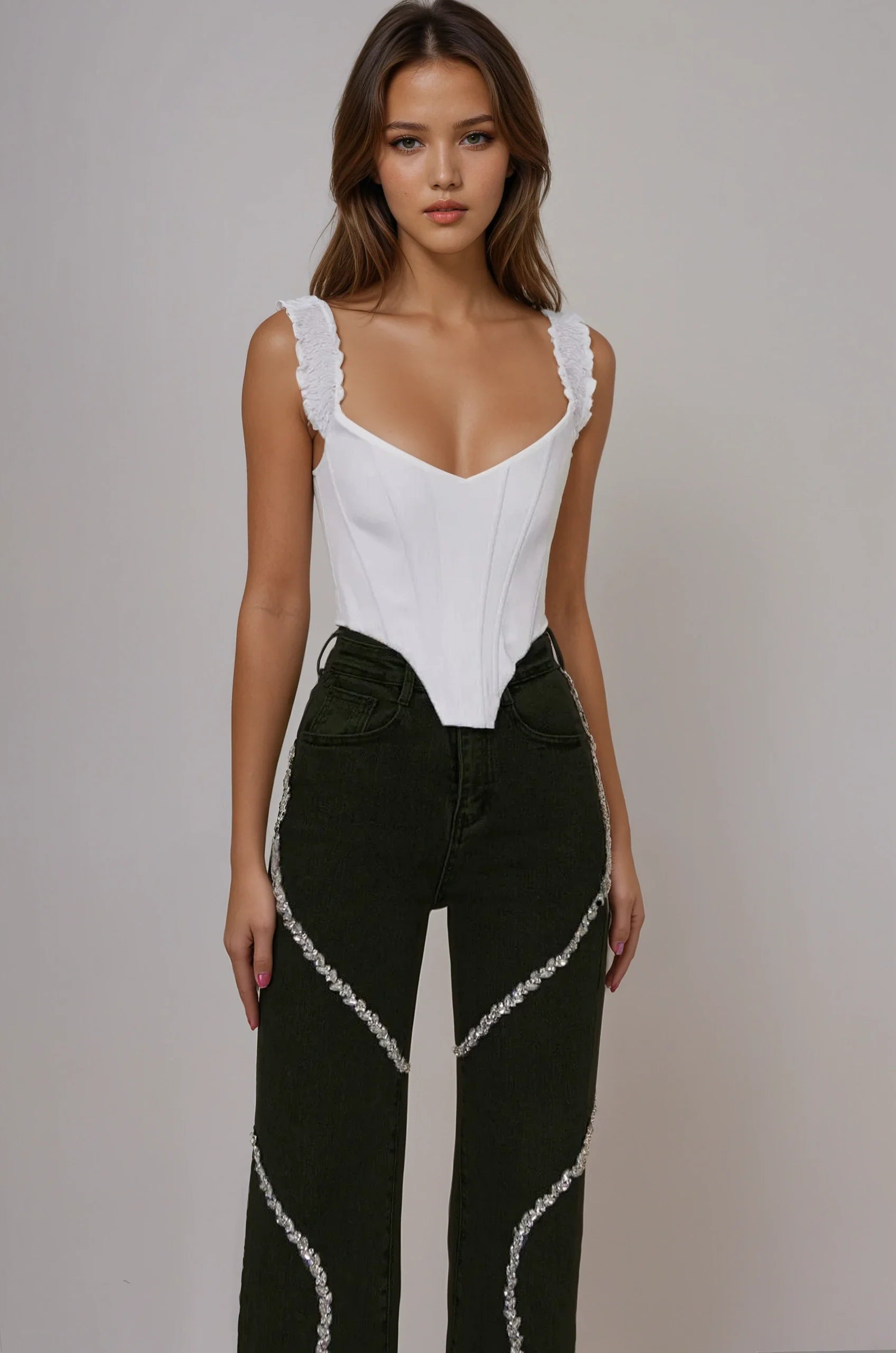 Luna - High Rise Leg Flared Jeans