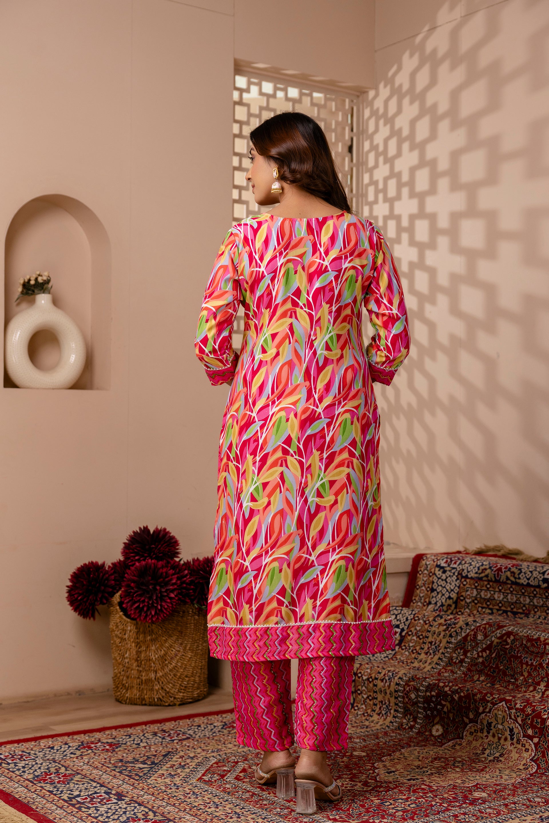 Tropical Bloom Printed Suit Set