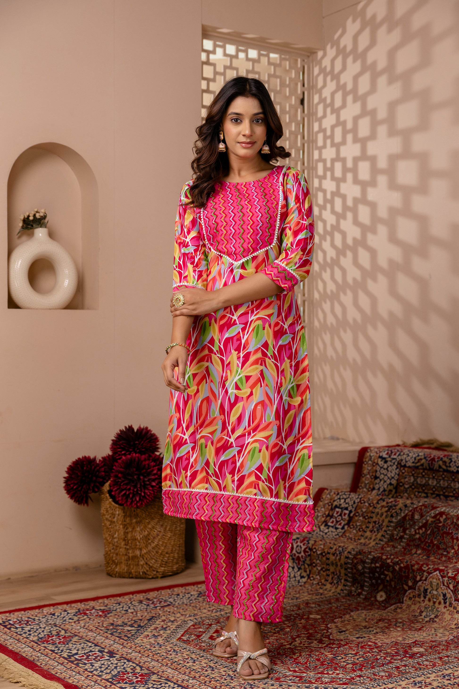 Tropical Bloom Printed Suit Set