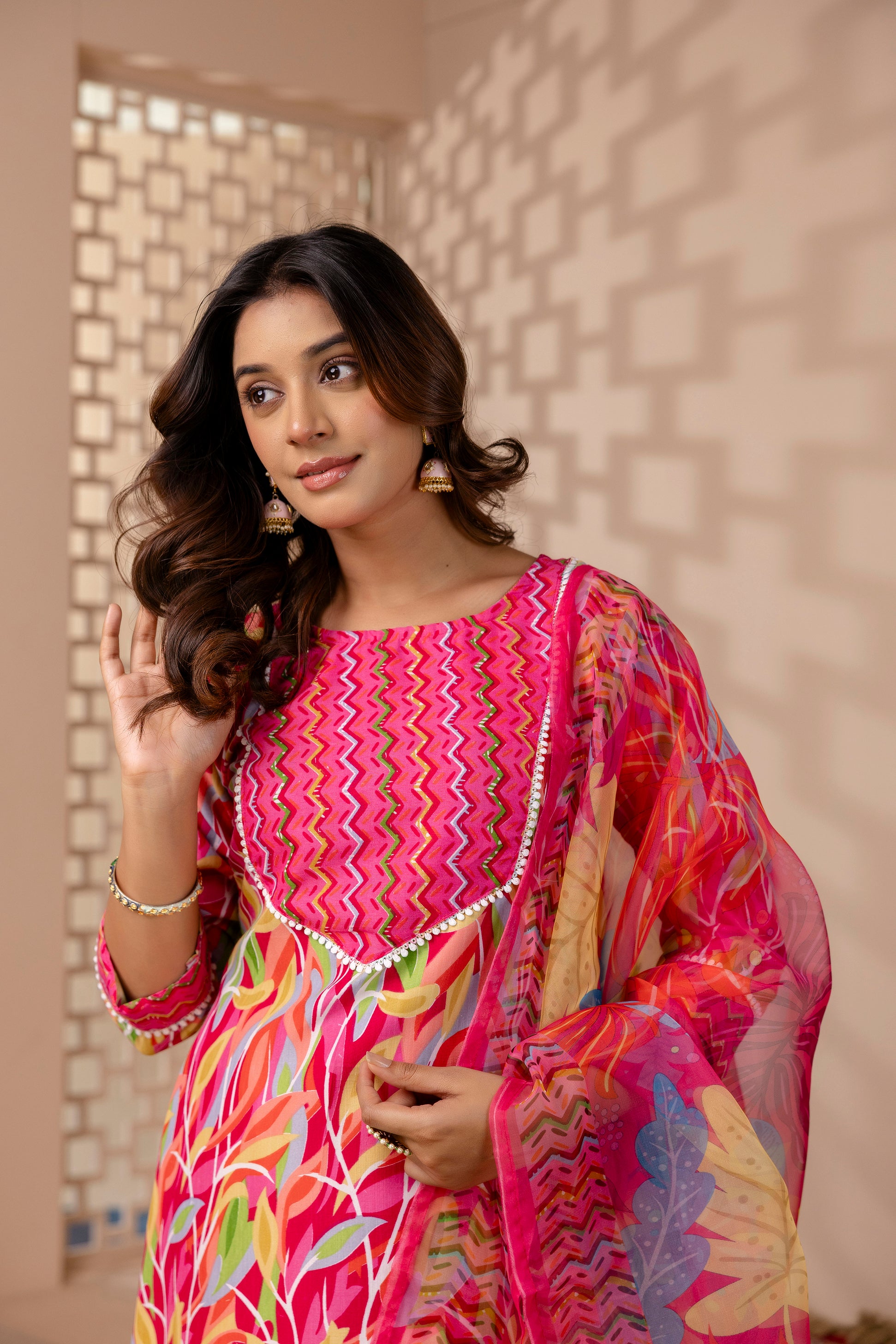 Tropical Bloom Printed Suit Set