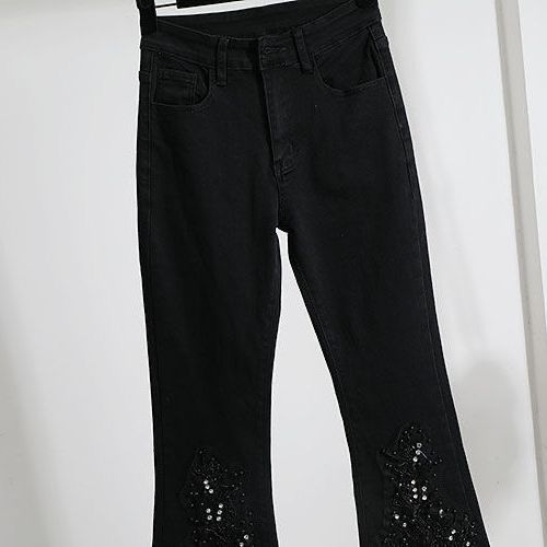 Midnight Bloom Crystal Embellished Jeans ✨