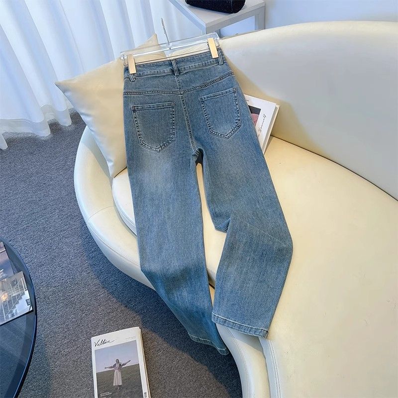 Pearl Embellished Butterfly Denim Jeans 🦋
