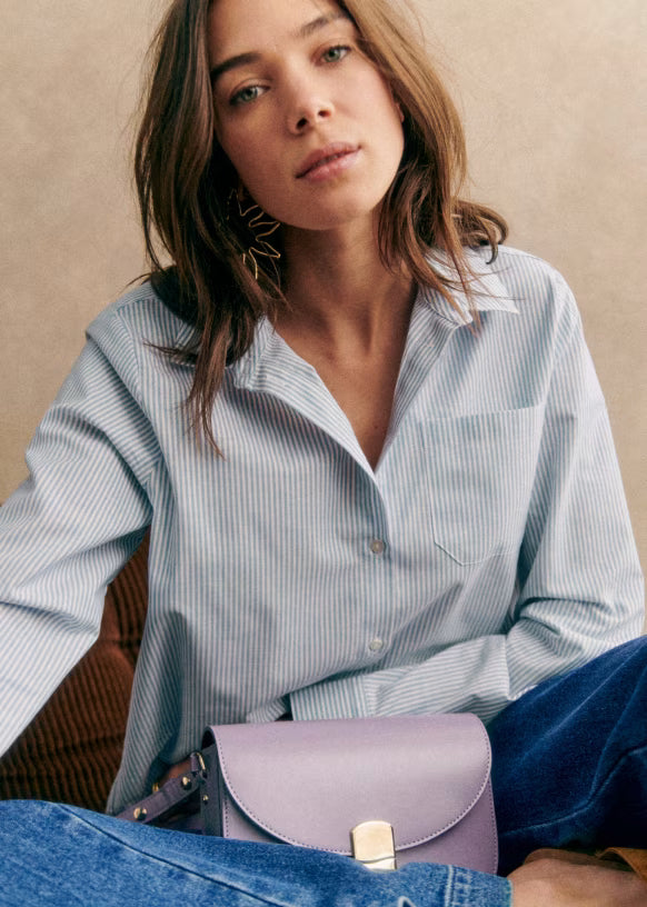 Ivory Stripe Poplin Shirt