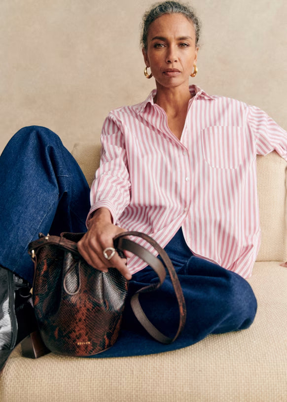 Pink Strip Poplin Shirt