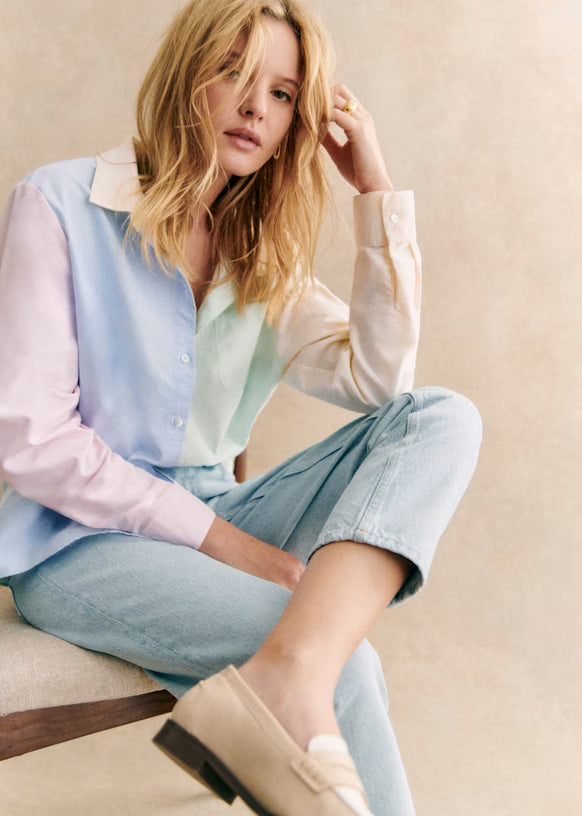 Pastel Color Block Shirt