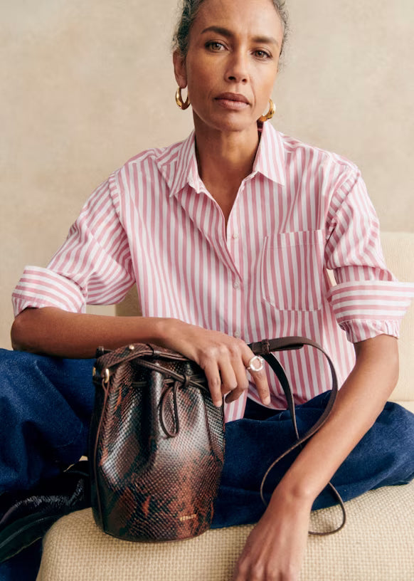 Pink Strip Poplin Shirt