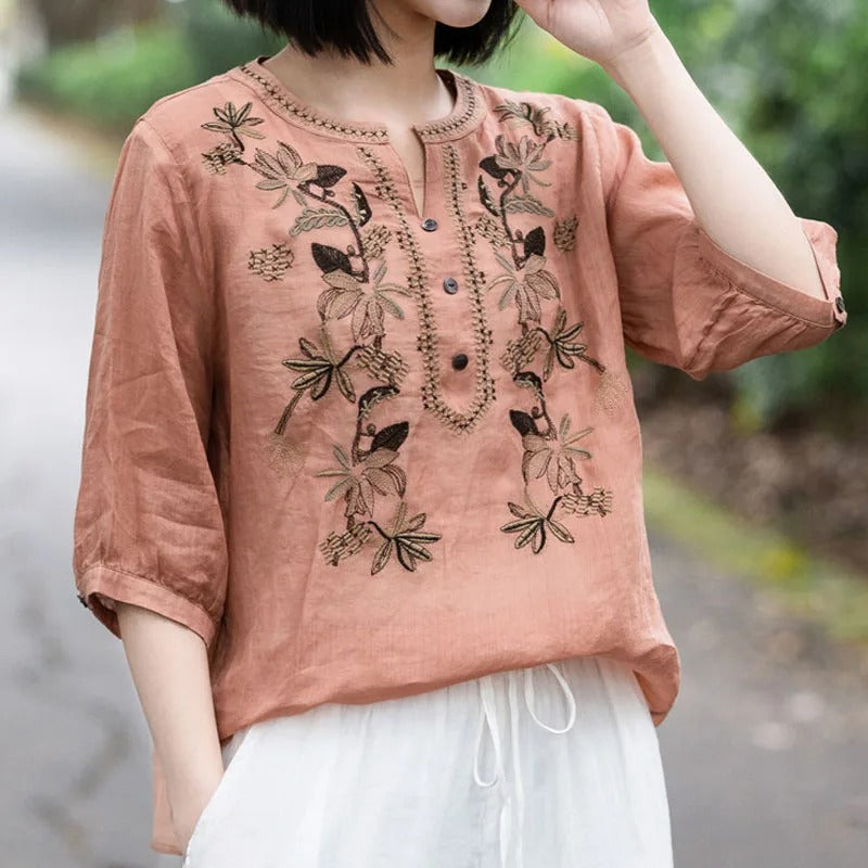 Floral Blooming Embroidered  Tunic BUY 1 GET 1 FREE 🔥