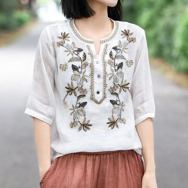 Floral Blooming Embroidered  Tunic BUY 1 GET 1 FREE 🔥