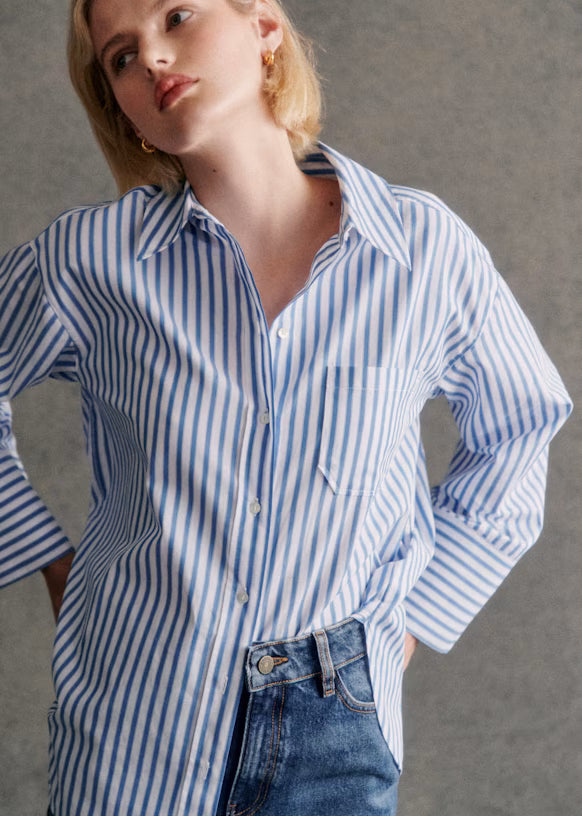 Blue Strip Cotton Shirt