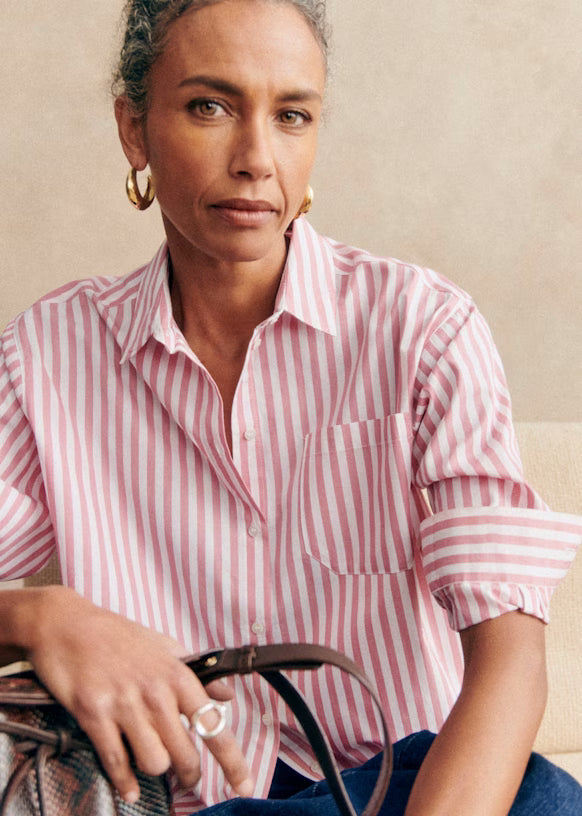Pink Strip Poplin Shirt
